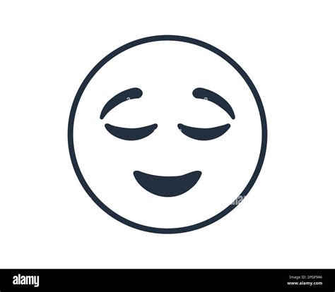 Chill Emoji Face Vector Illustration for Relaxation and Meditation ...