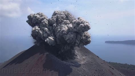 Volcán Krakatoa en Indonesia - YouTube