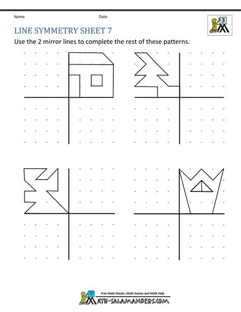 Lines Of Symmetry Worksheet