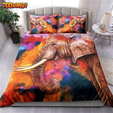 Colorful Elephant Bedding Set