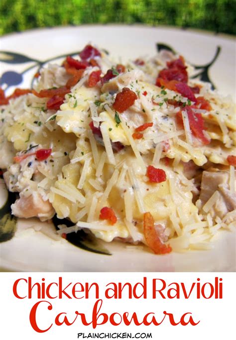 Chicken and Ravioli Carbonara | Plain Chicken®