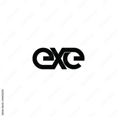 exe letter original monogram logo design Stock Vector | Adobe Stock