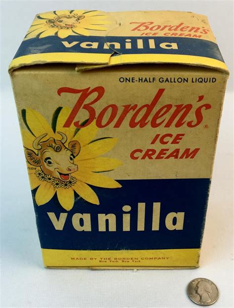 Lot - Vintage 1920's Borden's Vanilla Ice Cream One Half Gallon ...