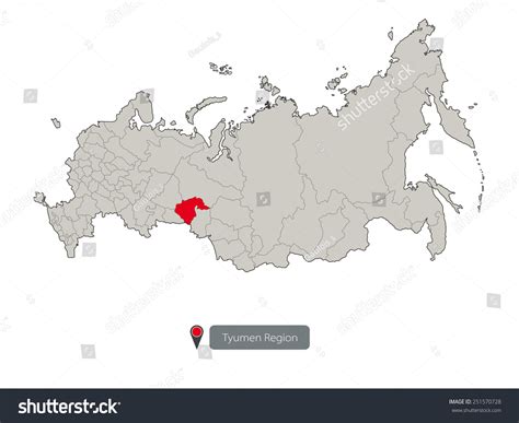 Map Russia Tyumen Region Stock Vector (Royalty Free) 251570728 ...