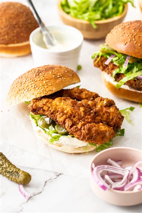 Crispy Chicken Burgers 🍔 - Sugar Salt Magic