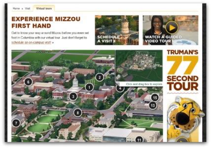 University of Missouri (mizzou) Interactive Virtual tour | nuCloud