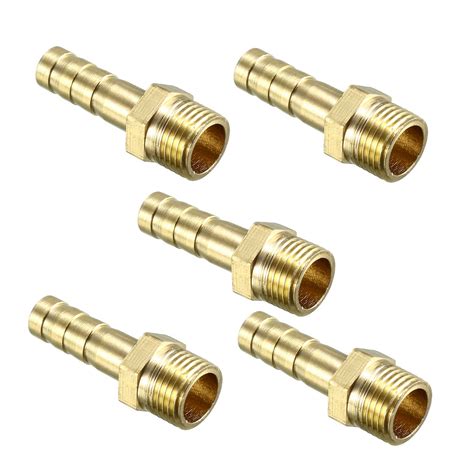 Brass Barb Hose Fitting Connector Adapter 6mm Barb x G1/8 Male Pipe ...