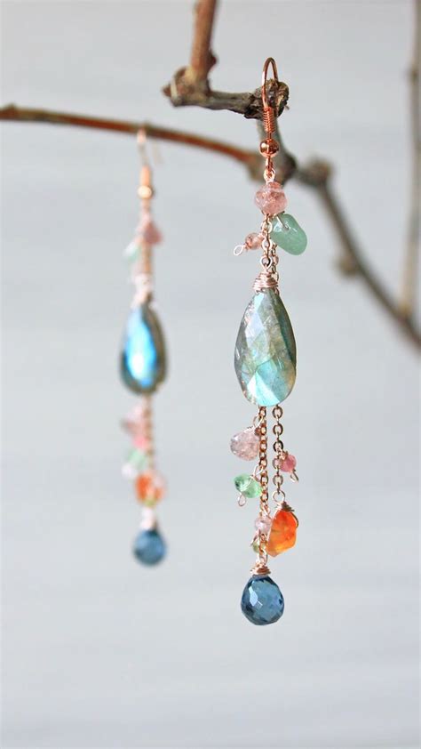 Gemstone Earrings | Pinterest