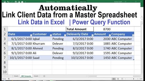 how to link sheets in excel to a master sheet | excel pull data from ...