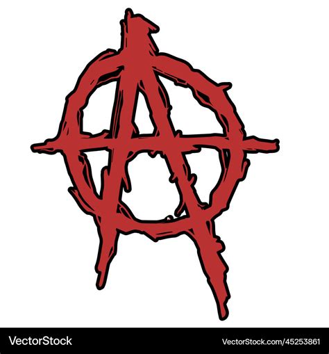 Red anarchy symbol Royalty Free Vector Image - VectorStock