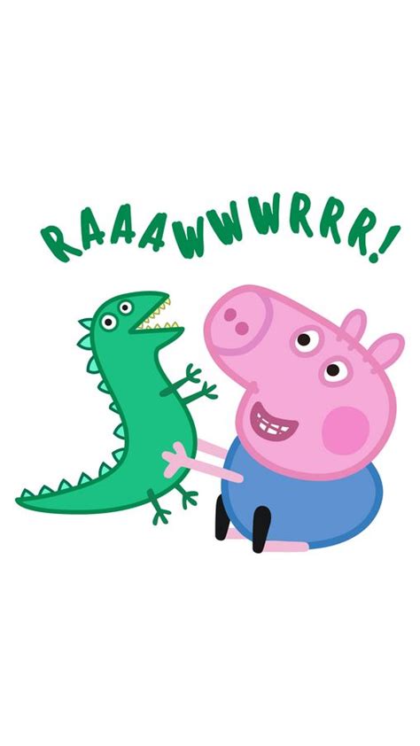 Peppa Pig George with Dinosaur Sticker