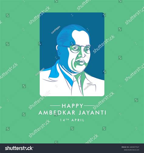 Ambedkar Jayanti Greetings Design Hand Drawn Stock Vector (Royalty Free ...