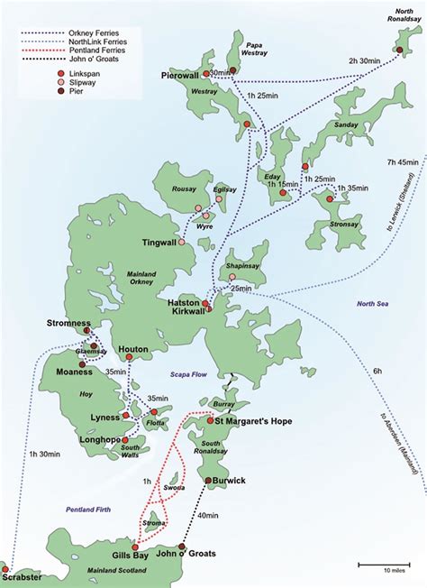 Orkney Ferry Routes Map