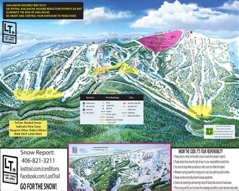 Lost Trail Powder Mountain Ski Trail Map, Free Download