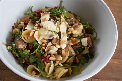 Orecchiette Pasta with Caramelized Mushrooms, Wilted Arugula and ...