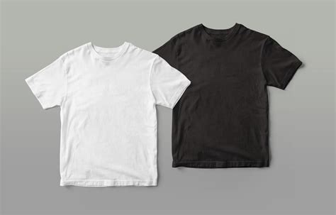 black and white t shirt mockup