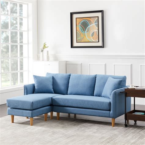 uhomepro Convertible Sectional Sofa Couch, 74"W L-Shaped Couch with ...