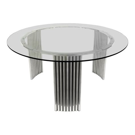 Art Deco Chrome & Stainless Steel Coffee Table | Chairish