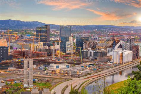 Oslo downtown city skyline cityscape in Norway 8354516 Stock Photo at ...