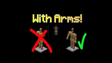 How to make Armor Stand with Arms without Mod!! - YouTube