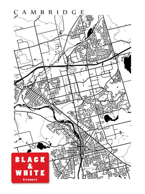 Cambridge Ontario Map Print Prints Giclée trustalchemy.com