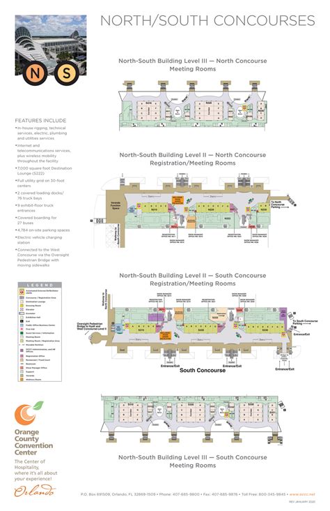 Orange County Convention Center - Floor Plans - North-South Building ...