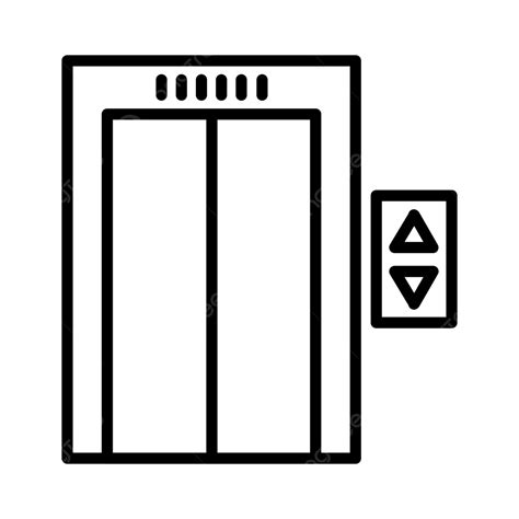 Lift Line Icon Vector, Elevator, Hote, Lift PNG and Vector with ...