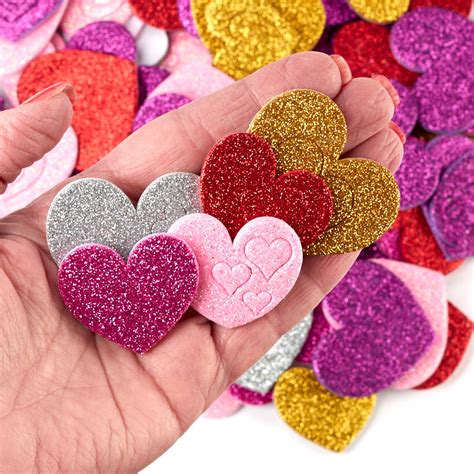 Glitter Heart Foam Stickers - What's New - Craft Supplies - Craft ...