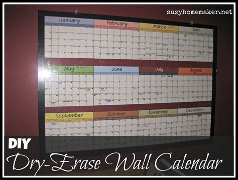 diy dry-erase wall calendar | suzy+co