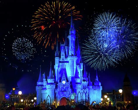 Disney World Castle Fireworks Wallpaper