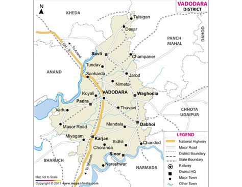 Buy Vadodara District Map online