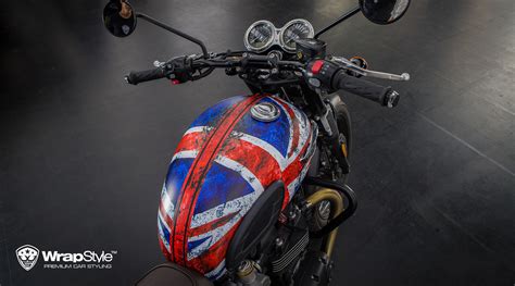 Triumph T120 - UK flag design | WrapStyle