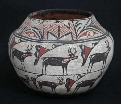 Zuni Pueblo Pottery - Zuni Geometric Design Pot with Hooks | American ...