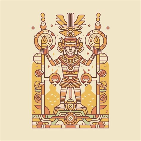 Premium Vector | Aztec culture illustration design