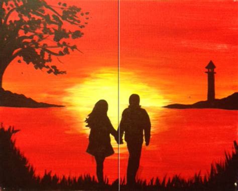 Tue Dec 02, 2014 7:00-9:00PM - A Sunset Stroll | Silhouette painting ...