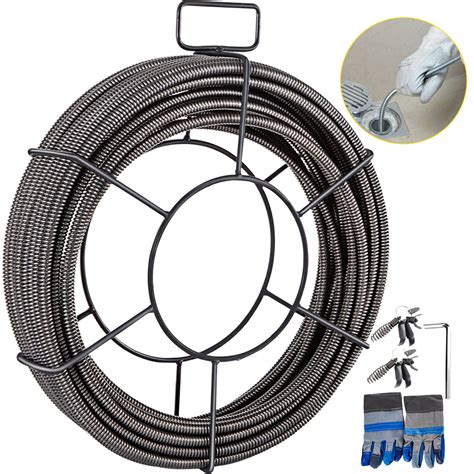 VEVOR VEVOR Drain Cleaning Cable 75 Feet x 3/8 Inch Solid Core Cable ...