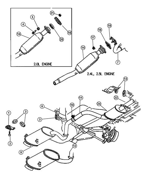 chrysler Cirrus Gasket. Crossover pipe, crossunder pipe. [all v6 ...