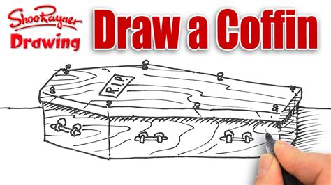 How to Draw a Coffin - Spoken Tutorial for Halloween - YouTube