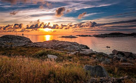 norway, Scenery, Sunrises, And, Sunsets, Coast, Stones, Clouds ...