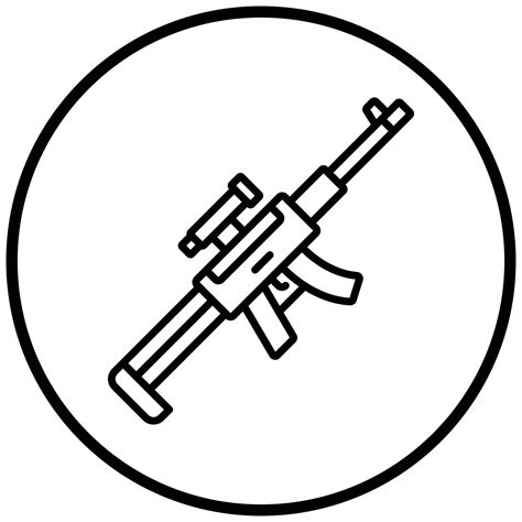 Sniper Rifle Icon Style 8743736 Vector Art at Vecteezy