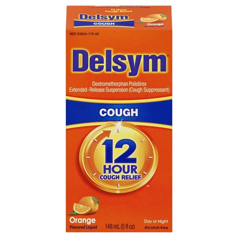 usa-angel.com. Delsym Adult Cough Suppressant Liquid Orange Flavor 5 fl oz