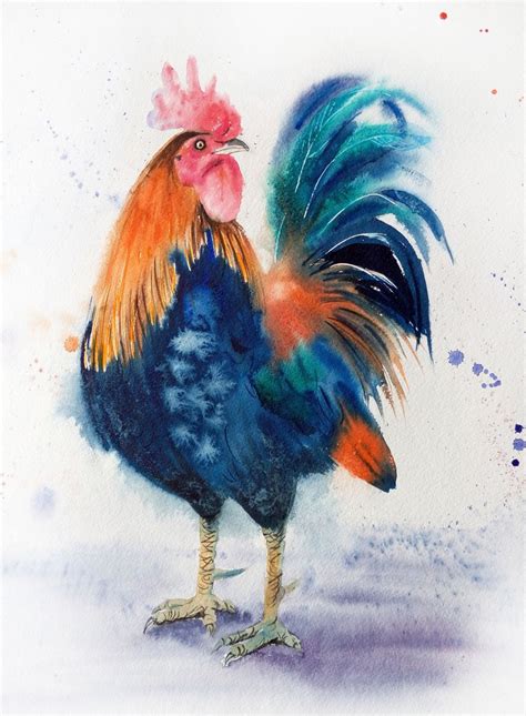 «The Boss» - rooster - country decor - farm art - bird art - rooster ...