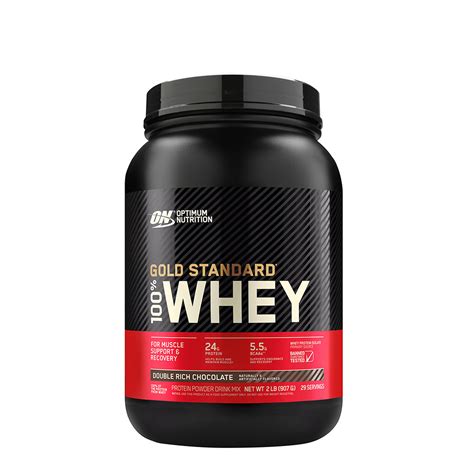 Optimum Nutrition Gold Standard 100% Whey Protein Powder 2lb Double ...