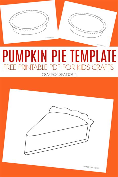 Pumpkin Pie Craft Template (FREE Printable PDF) - Crafts on Sea