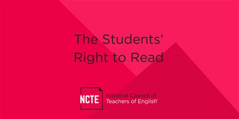 The Students' Right to Read - National Council of Teachers of English