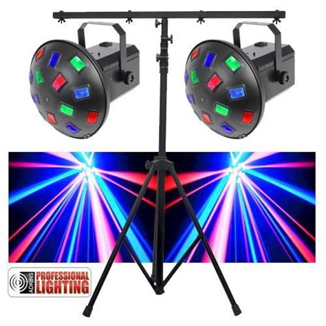 LED DJ Lighting Pack - Dual LED Mushroom Lights & Stand - DJ Lighting ...