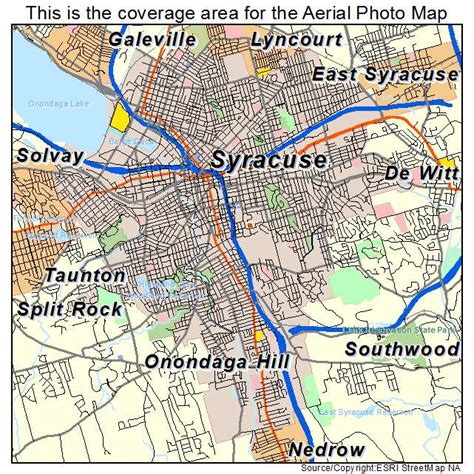 Aerial Photography Map of Syracuse, NY New York