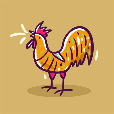 Roosters Crowing Drawing Stock Photos, Pictures & Royalty-Free Images ...