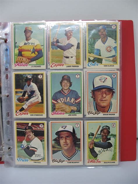 BASEBALL CARDS (ALBUM OF 90 DIFFERENT CARDS) *SOME FROM 1977* - Schmalz ...