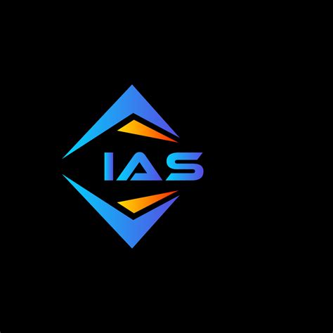 IAS abstract technology logo design on Black background. IAS creative ...